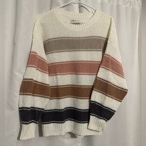 Hollister Oversized Multicolor Block Knit Sweater - Small